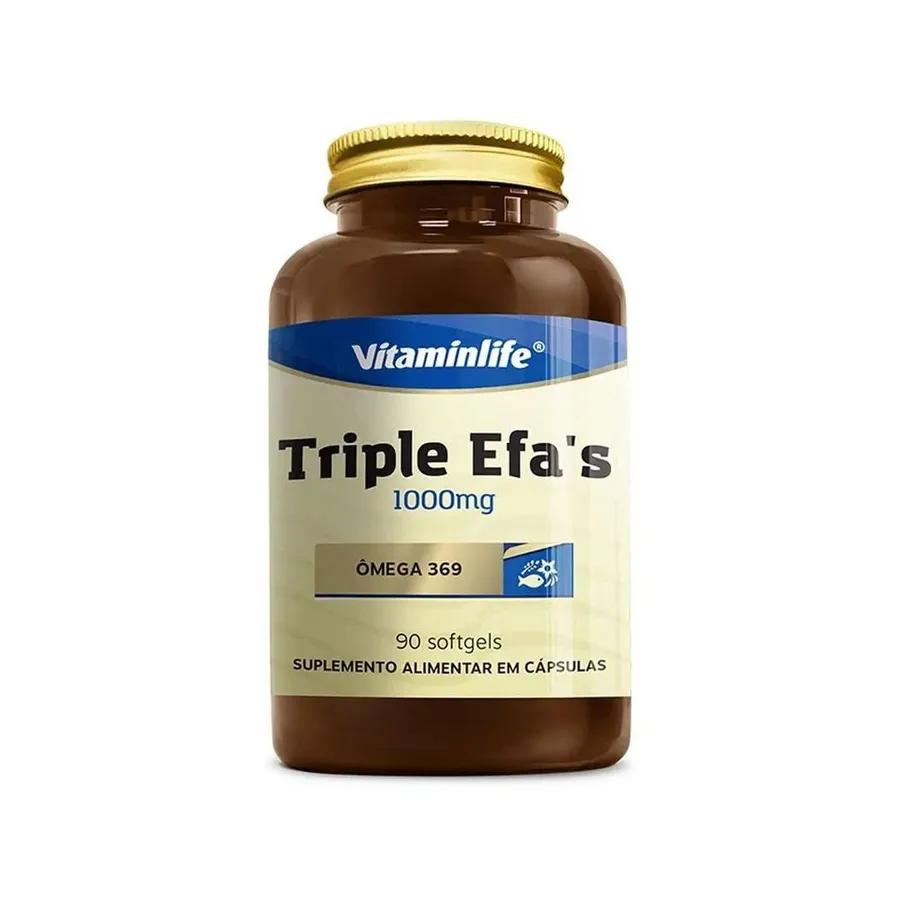 VitaminLife Triple EFAS Ômega 3 6 9 - 90 Softgels