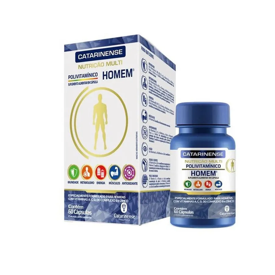 Catarinense Nutrição Multi Polivitaminico Homem - 60 Cápsulas