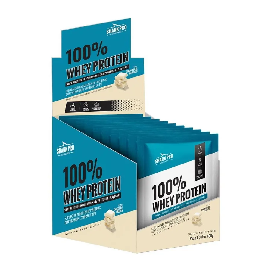 Shark Pro 100% Whey Protein - 10 Sachês 40g — foto 4