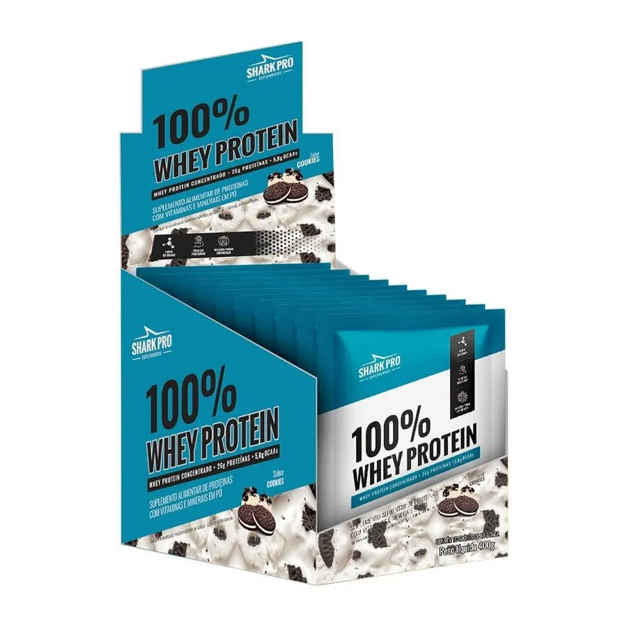 Shark Pro 100% Whey Protein - 10 Sachês 40g — foto 6