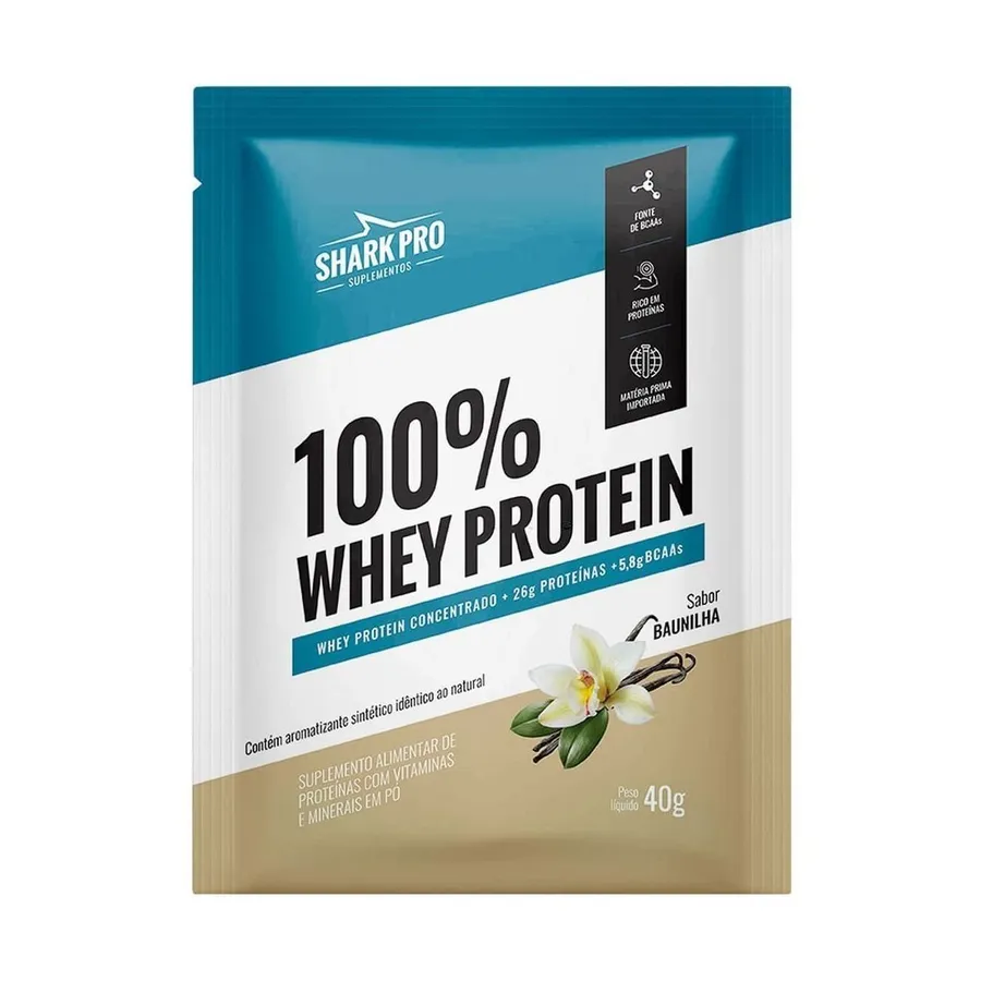 Shark Pro 100% Whey Protein - 1 Sachê 40g — foto 3
