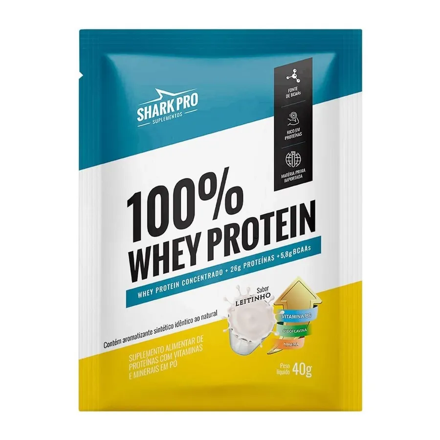 Shark Pro 100% Whey Protein - 1 Sachê Leitinho 40g