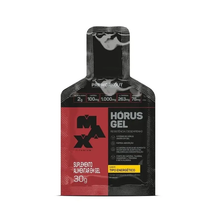 Max Titanium Hórus Gel - 1 Sachê Tipo Energético 30g