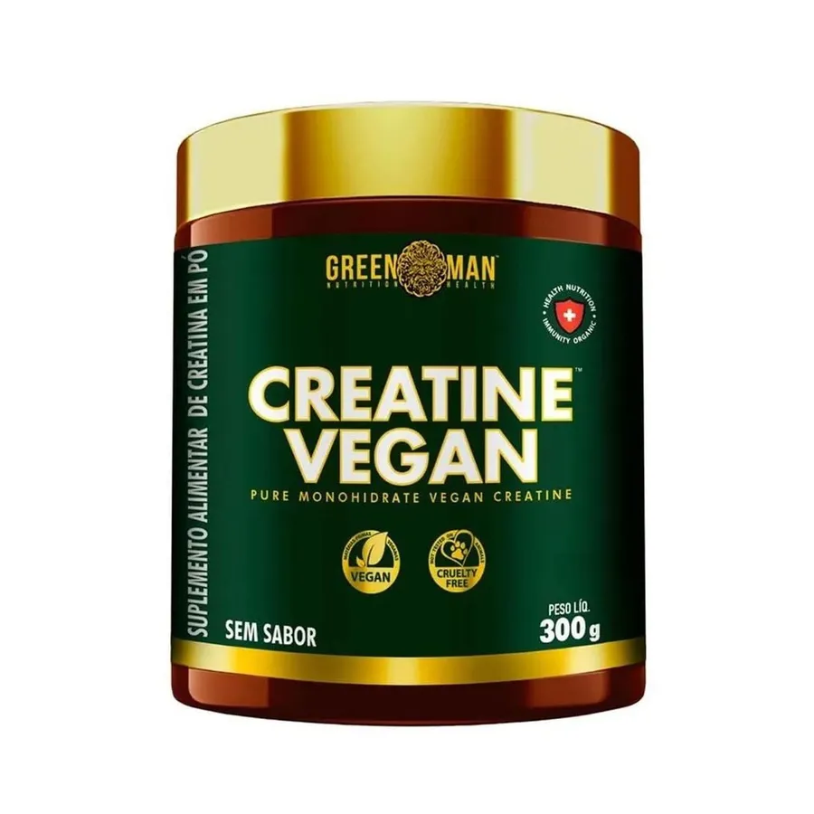 Black Skull Creatine Vegan Green Man - Sem Sabor 300g