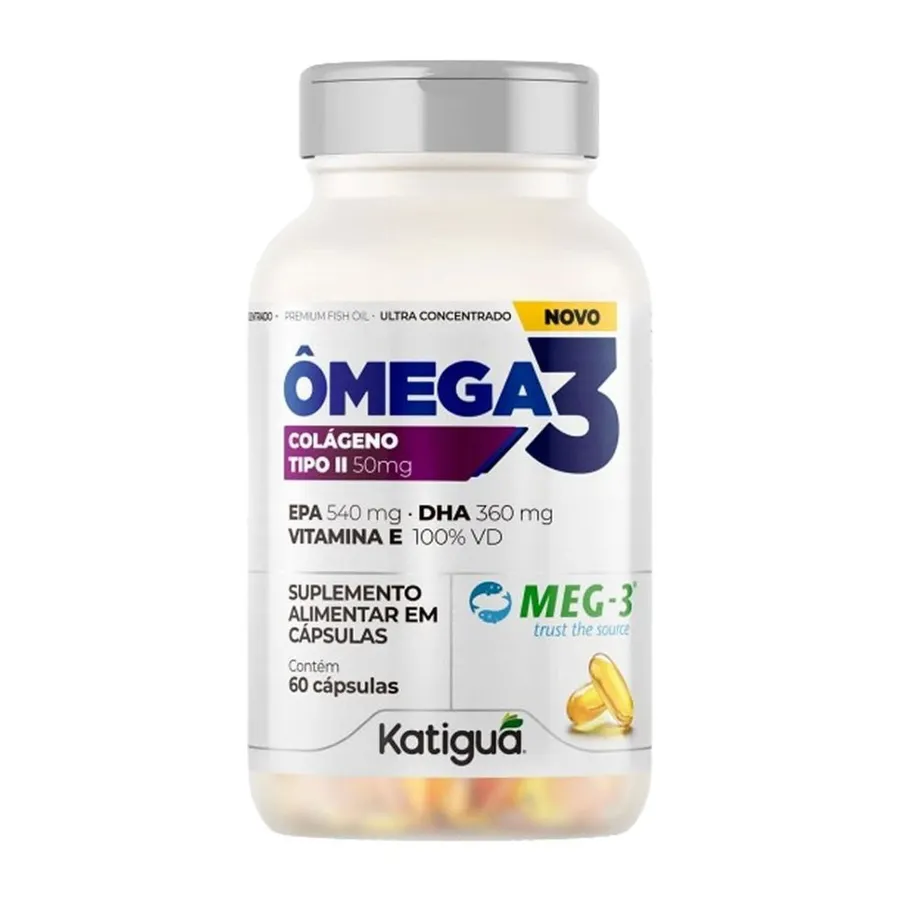 Katiguá Ômega 3 Colágeno Tipo II - 60 Cápsulas