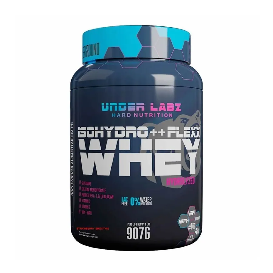 Under Labz Flexx Whey Isohydro++ - Strawberry Smoothie 907g