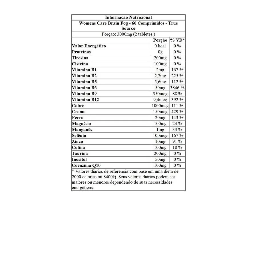 True Source Womens Care Brain Fog - 60 Comprimidos — foto 3