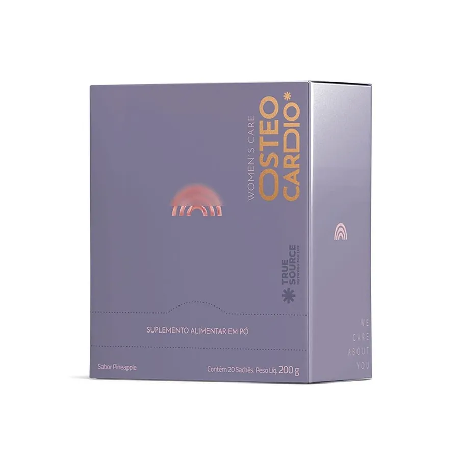 True Source Womens Care Osteocardio - 20 Sachês Pineapple 10g