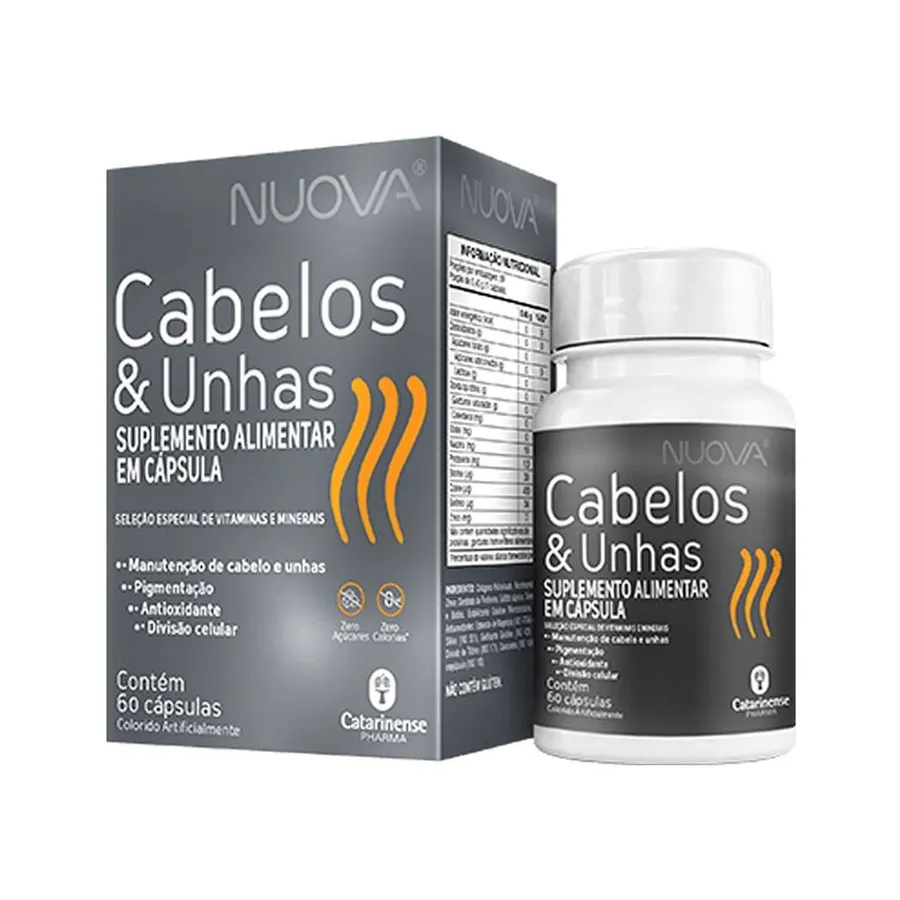 Catarinense Nutrição Nuova Cabelos E Unhas - 60 Cápsulas