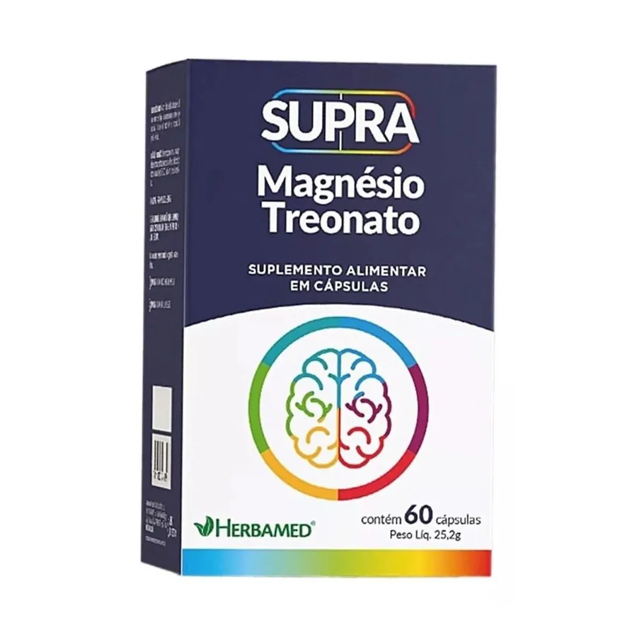 Herbamed Supra Magnésio Treonato - 60 Cápsulas