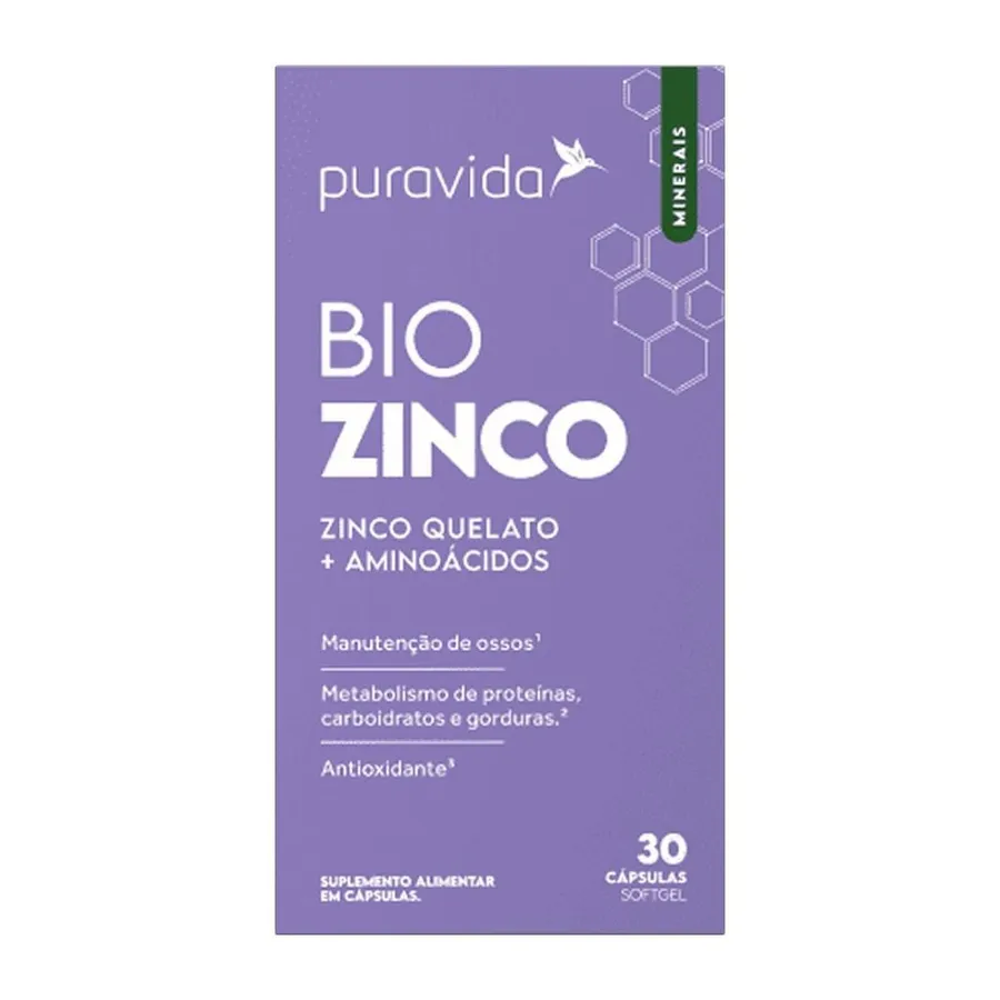 Puravida Bio Zinco - 30 Cápsulas