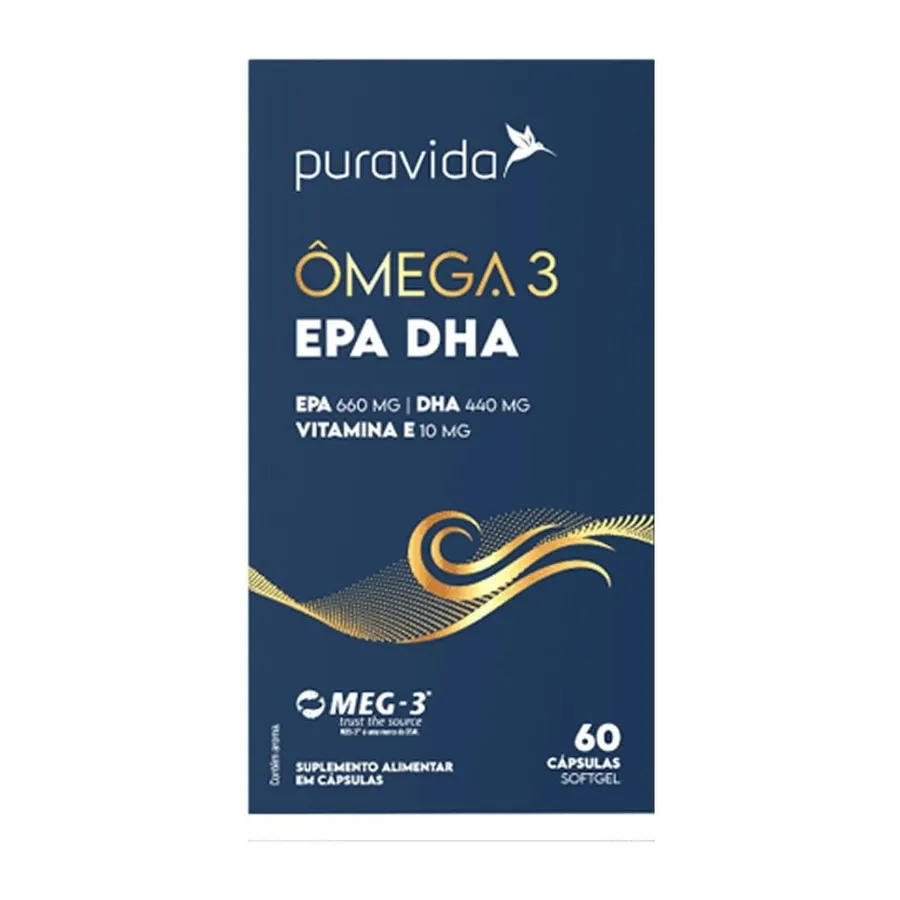 Puravida Ômega 3 Epa Dha - 60 Cápsulas