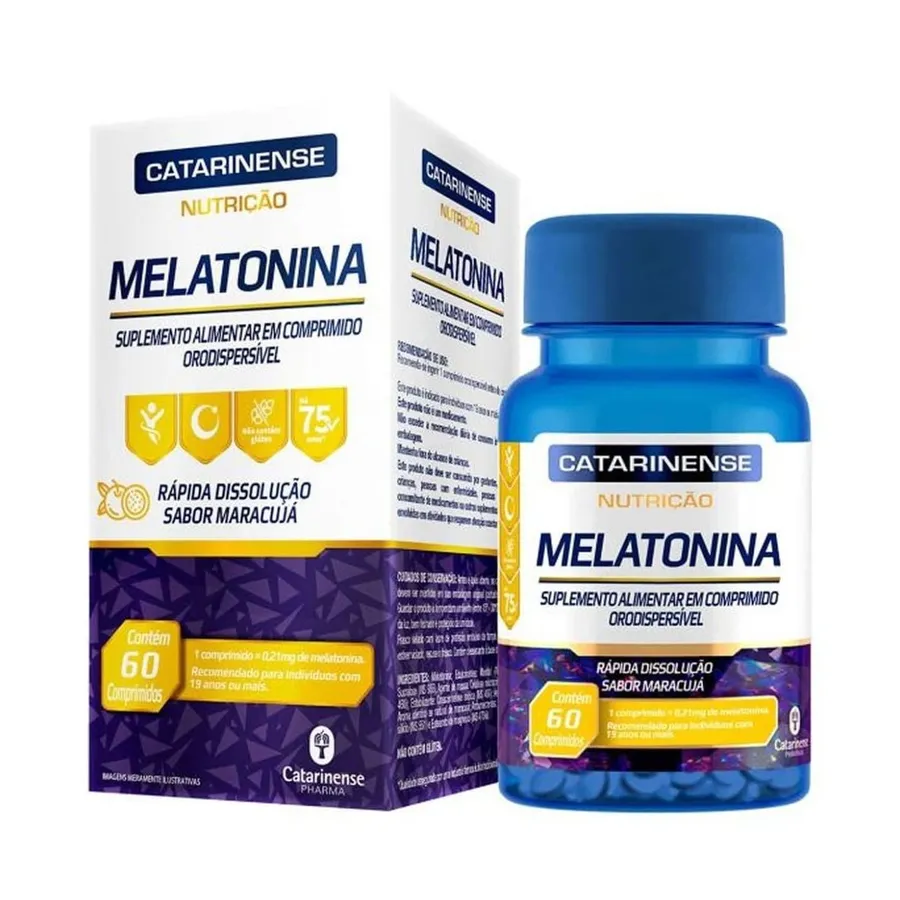 Catarinense Nutrição Melatonina - 60 Comprimidos — foto 4