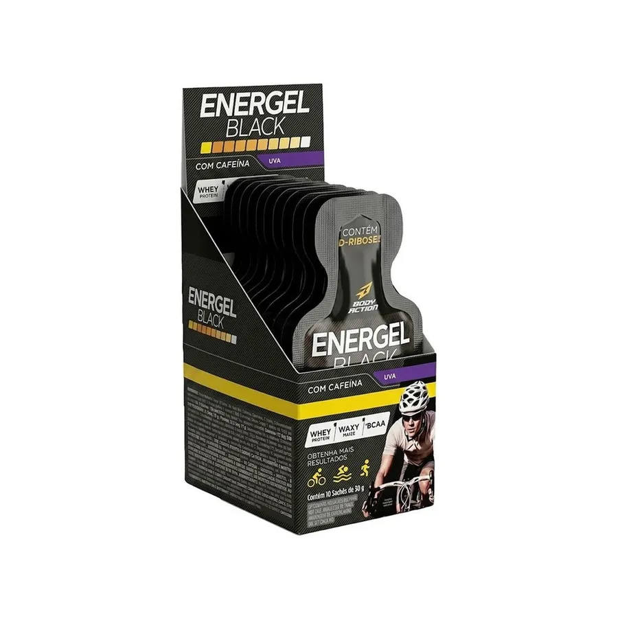 BodyAction Energel Black - 10 Sachês 30g — foto 6