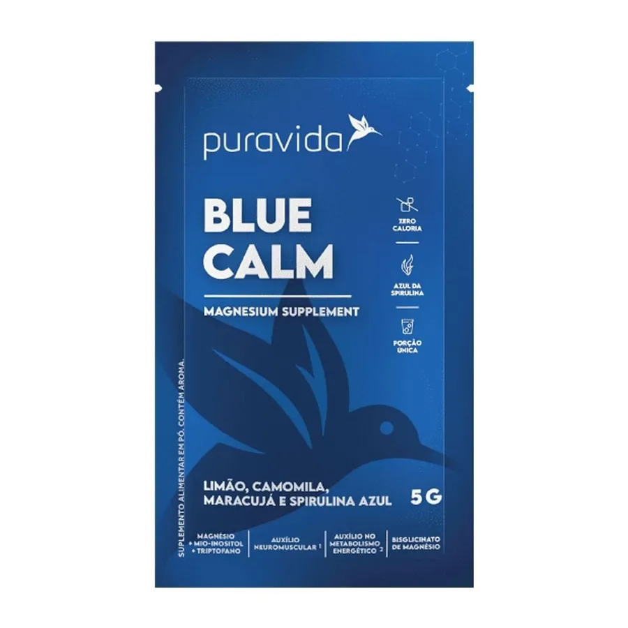 Puravida Blue Calm - 1 Sachê de Limão 5g