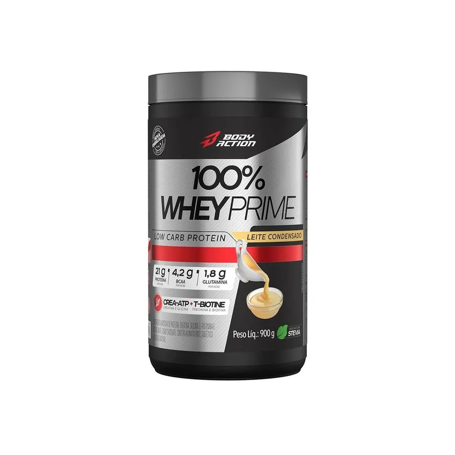 BodyAction 100% Whey Prime Concentrado - Leite Condensado 900g