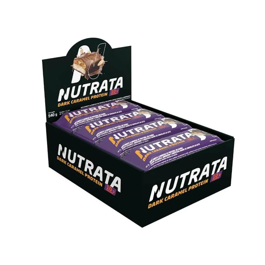 Nutrata Dark Caramel Protein - 12 Barras de 45g