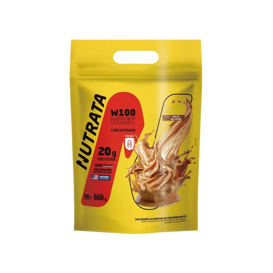 Nutrata W100 Whey Concentrado - Refil Dulce de Leche Havanna 900g