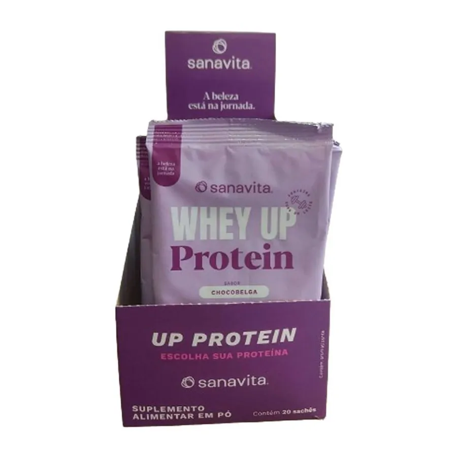 Sanavita Whey Up Protein - 20 Sachês Chocobelga 20g
