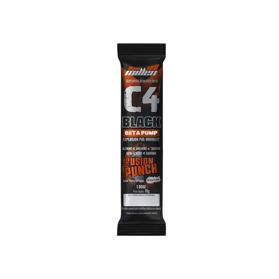 New Millen C4 Black Beta Pump Explosion - 1 Sachê Fruit Punch 10g
