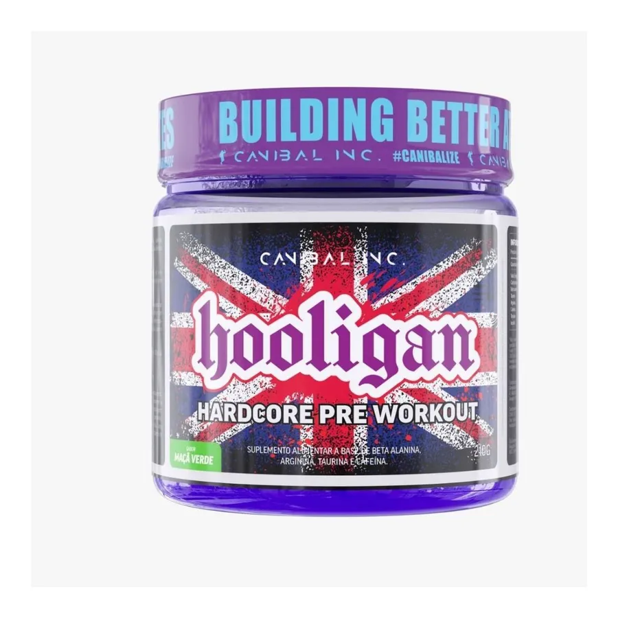 Canibal Hooligan Pre Workout - Maçã Verde 210g