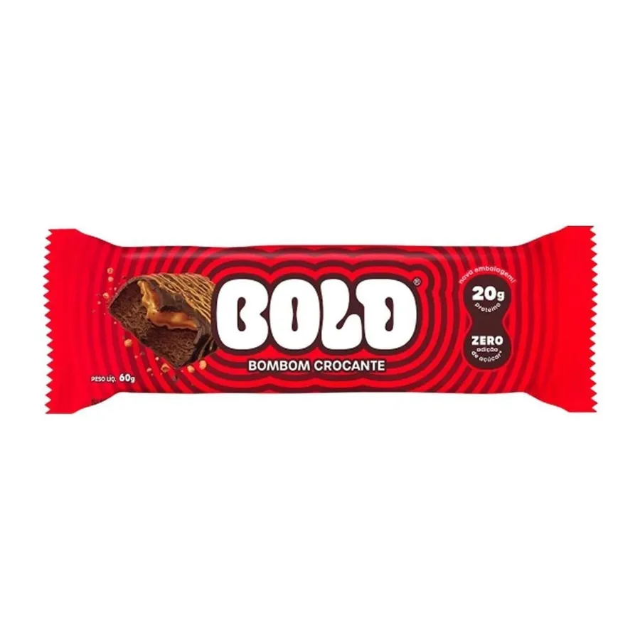 Bold Barra de Proteina - 1 Unidade Bombom Crocante 60g