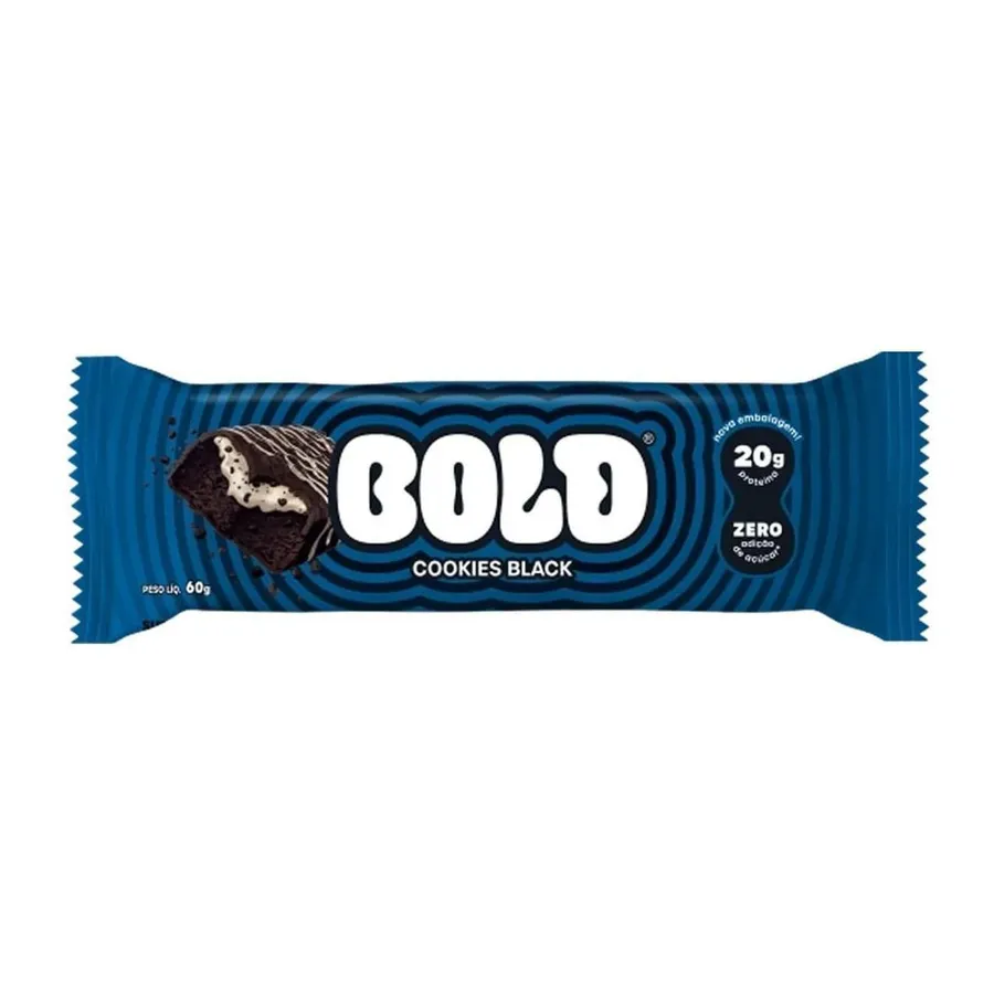 Bold Barra de Proteina - 1 Unidade Cookies Black 60g