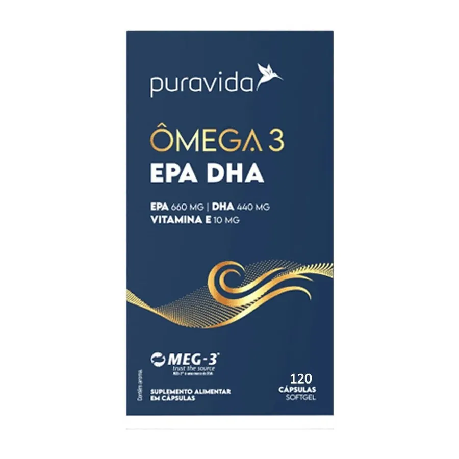Puravida Ômega 3 Epa Dha - 120 Cápsulas
