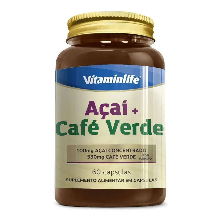 VitaminLife Açaí + Café Verde - 60 Cápsulas