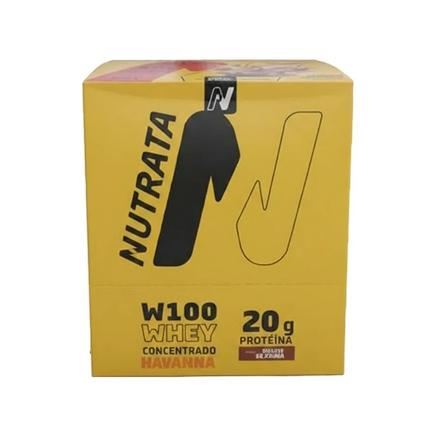 Nutrata W100 Whey Concentrado - 12 Sachês Dulce de Leche Havanna 30g — foto 3