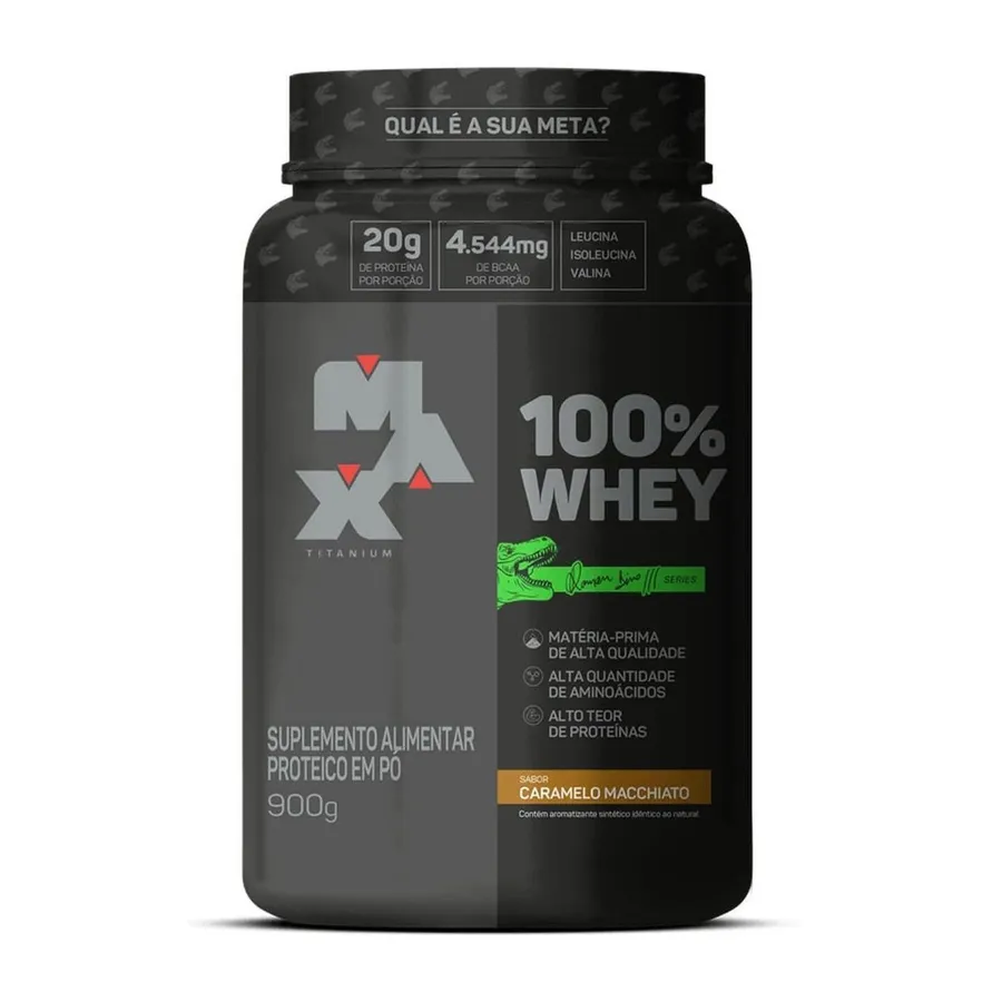 Max Titanium 100% Whey Dino Series - Caramelo Macchiato 900g