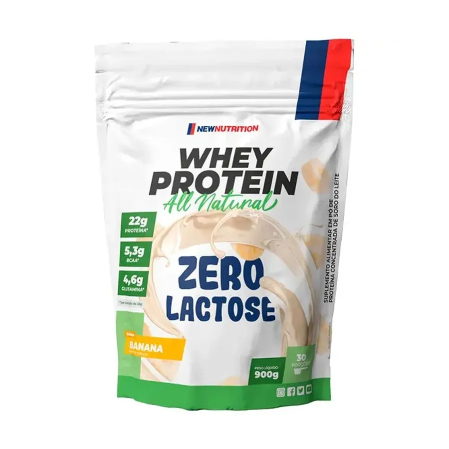 NewNutrition Whey Protein Zero Lactose All Natural - Banana 900g