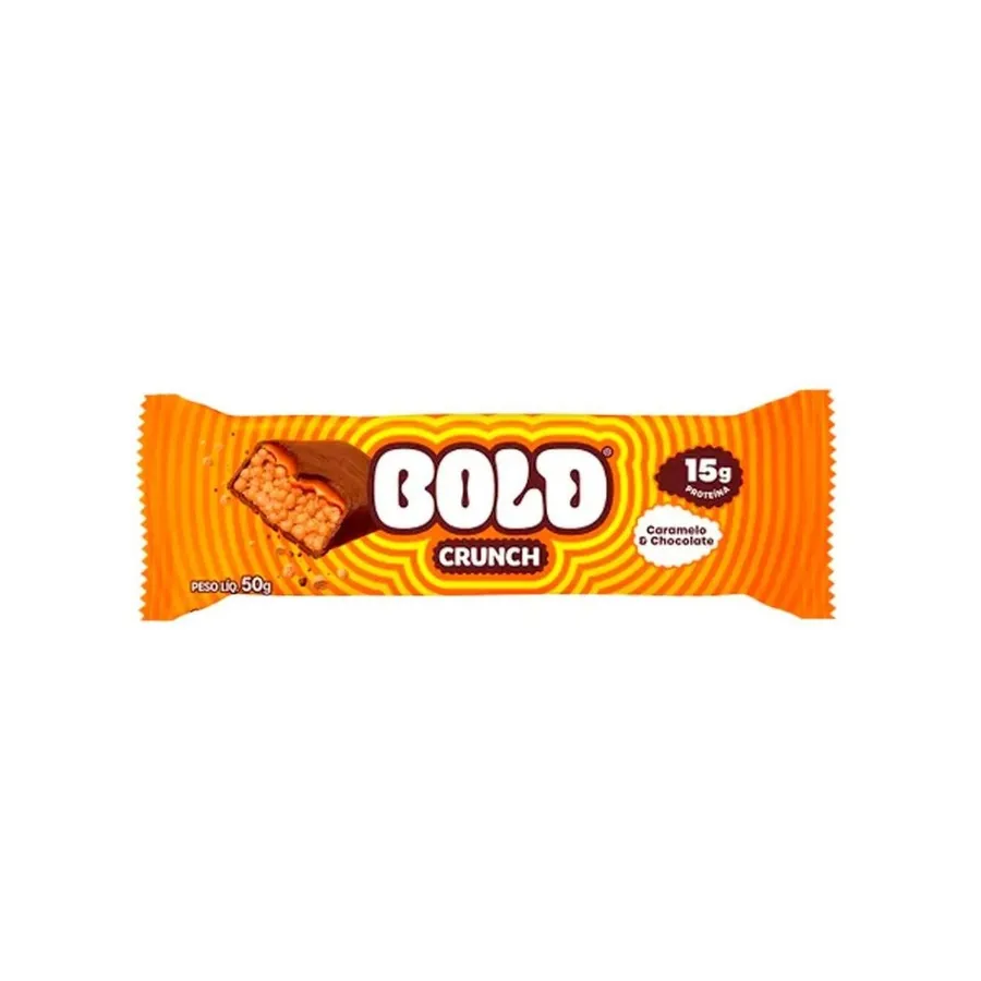 Bold Barra de Proteína - 1 unidade Crunch Caramelo e Chocolate 50g