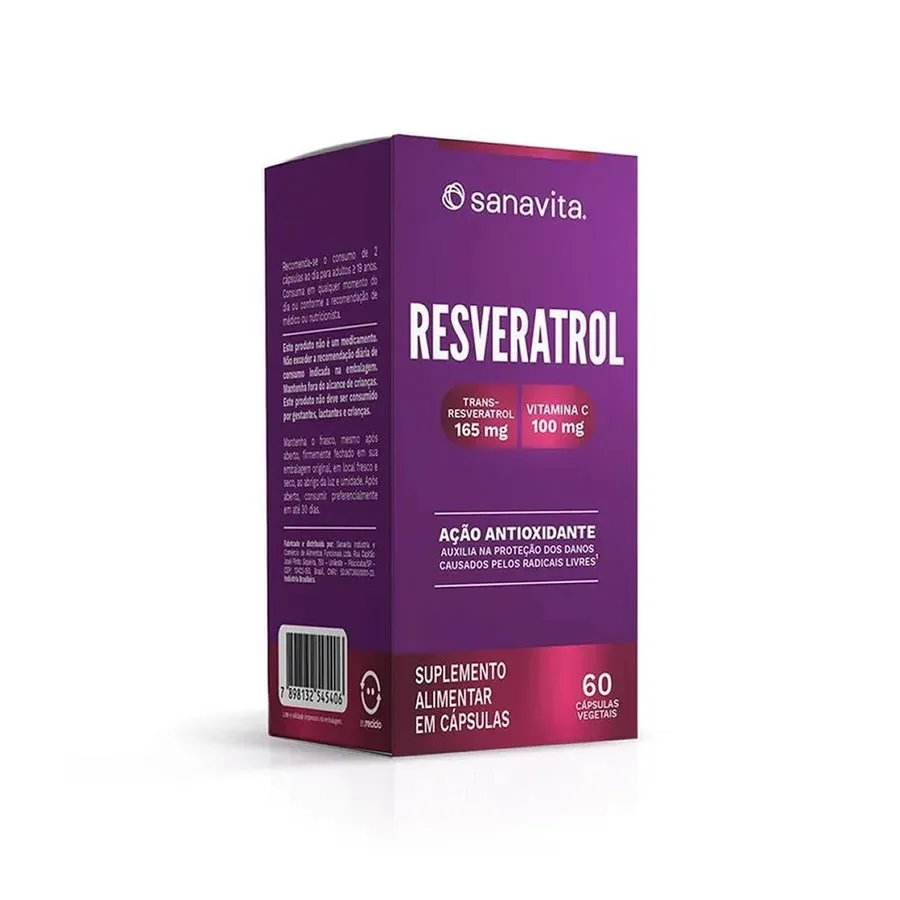 Sanavita Resveratrol - 60 Cápsulas Vegetais