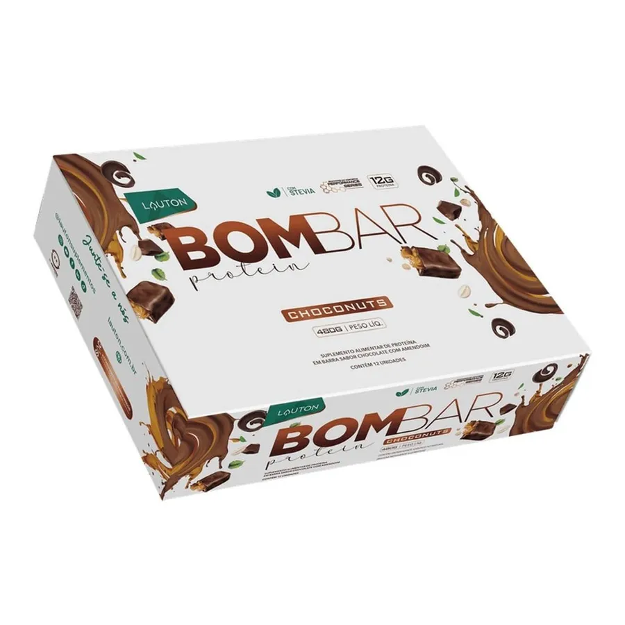 Lauton Nutrition Bombar Protein - 12 Unidades Choconuts 40g