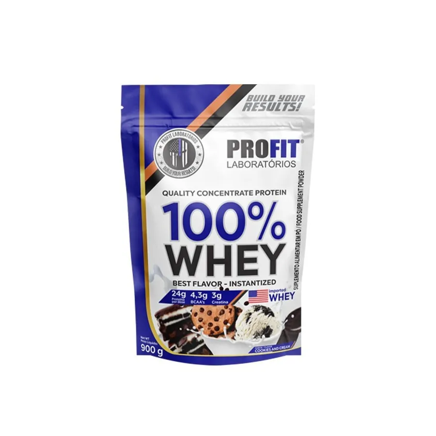 Profit 100% Whey Quality Concentrate Protein - Refil Cookies and Cream 900g