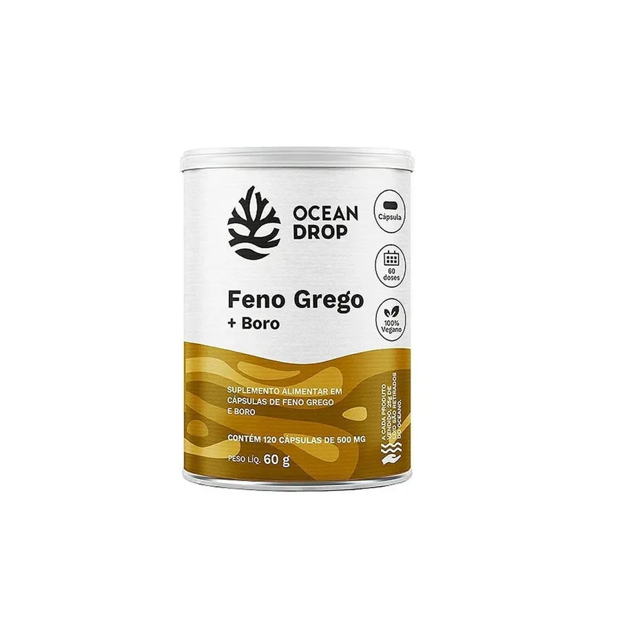 Ocean Drop Feno Grego + Boro - 120 Cápsulas