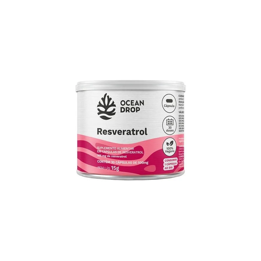 Ocean Drop Resveratrol - 500mg 30 Cápsulas