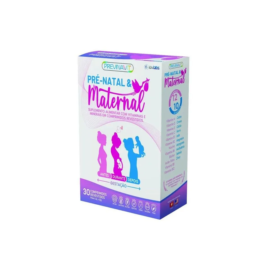 IDN Labs Previnavit Pré-Natal & Maternal - 30 Comprimidos