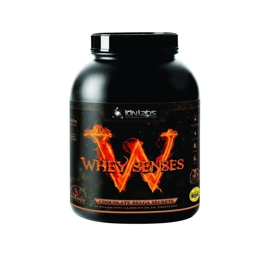IDN Labs Whey Senses Protein Concentrado - Chocolate Belga Secrets 900g
