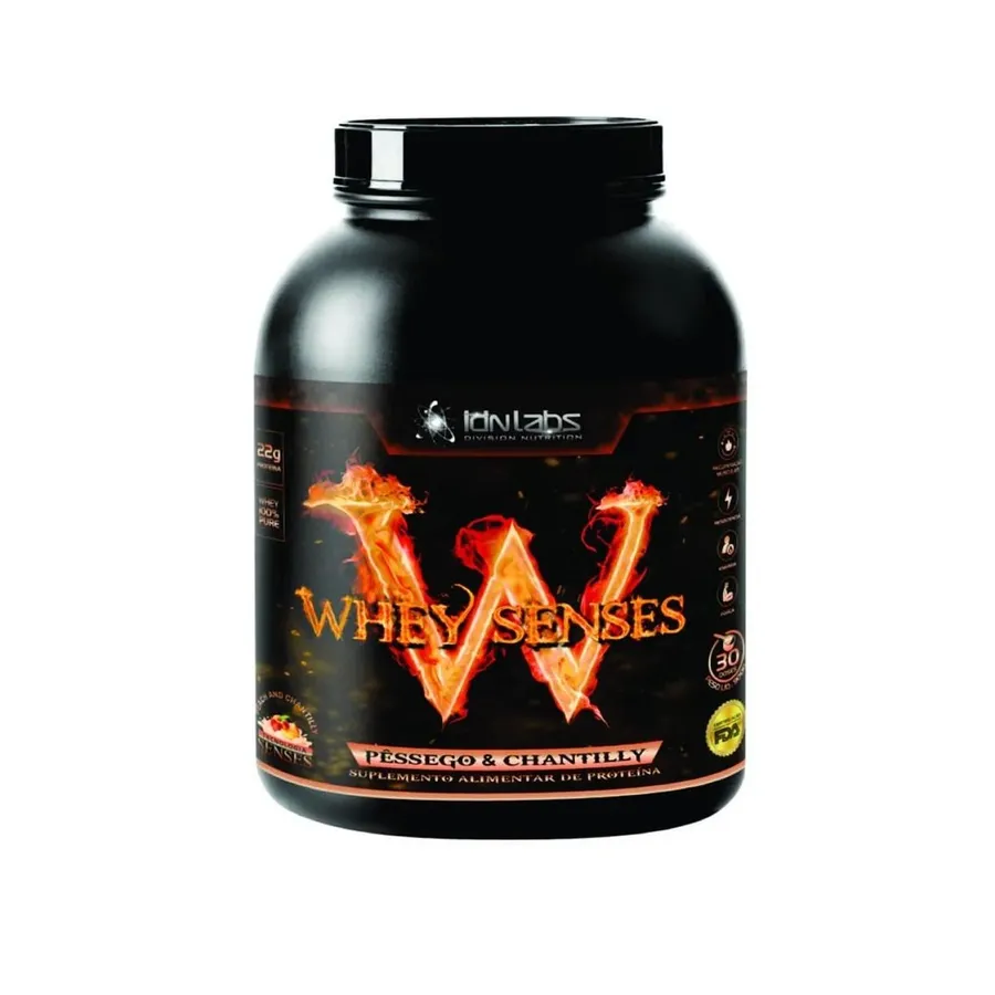 IDN Labs Whey Senses Protein Concentrado - Pêssego e Chantilly 900g