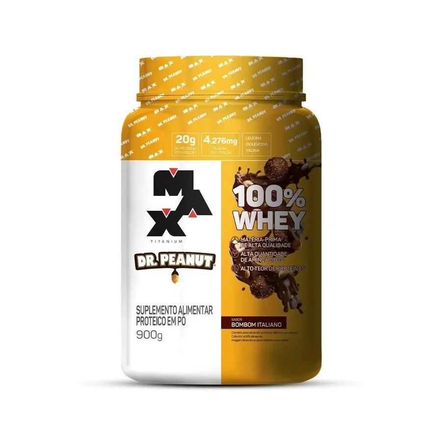 Max Titanium 100% Whey Dr. Peanut - Bombom Italiano 900g