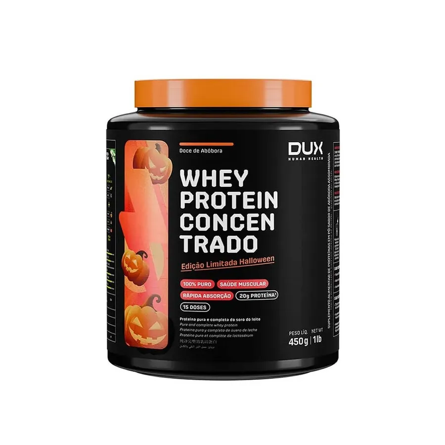 Dux Nutrition Whey Protein Concentrado Halloween - Doce de Abóbora 450g