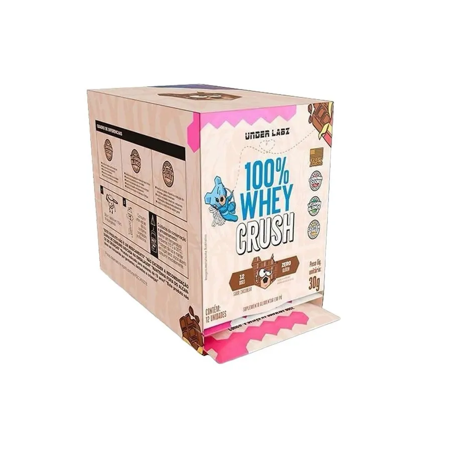 Under Labz 100% Whey Crush - 12 Sachês Chocobear 30g