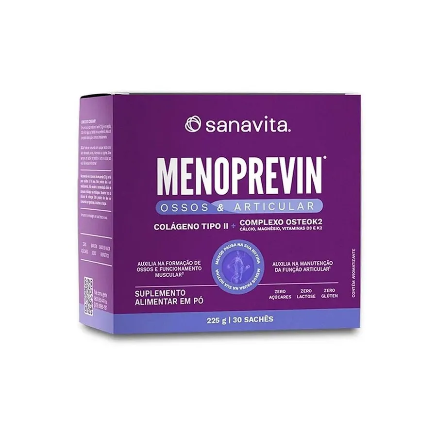 Sanavita Menoprevin Ossos E Articular - 30 Sachês Baunilha 7,5g