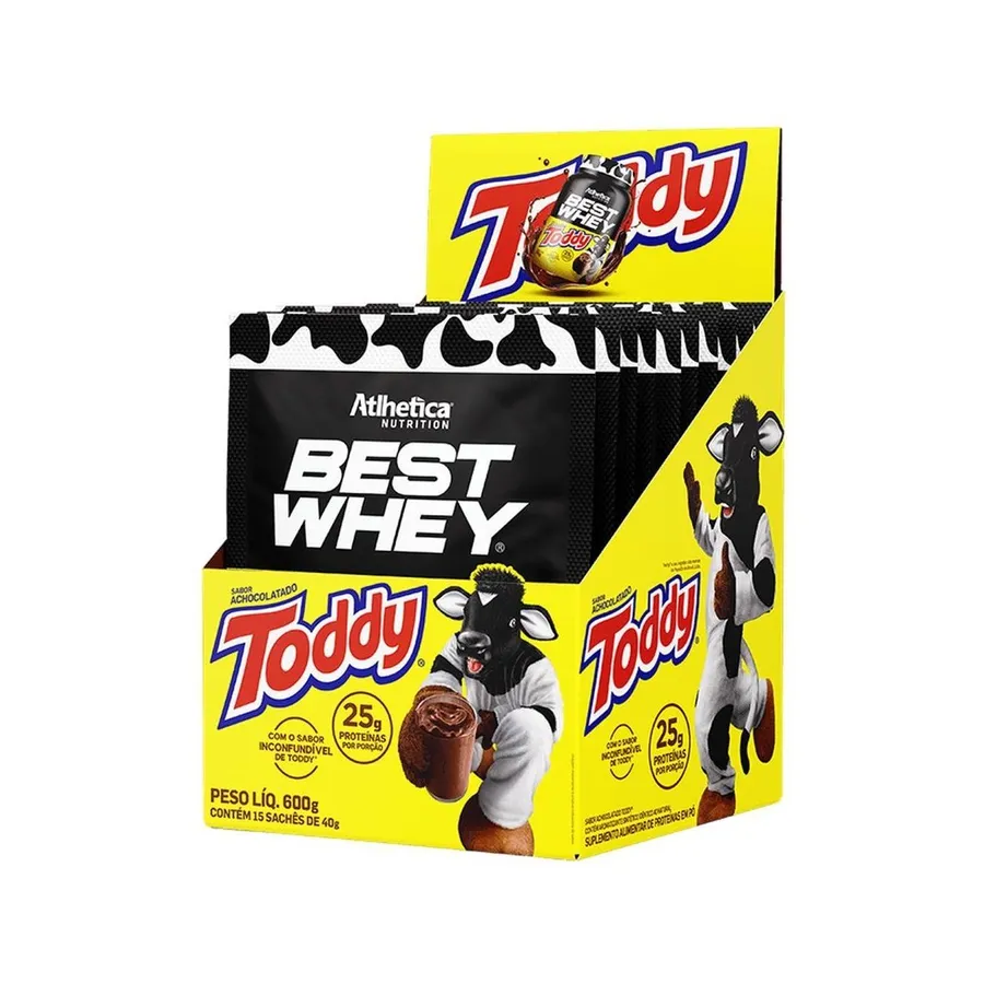 Atlhetica Nutrition Best Whey - 15 Sachês Achocolatado Toddy 40g