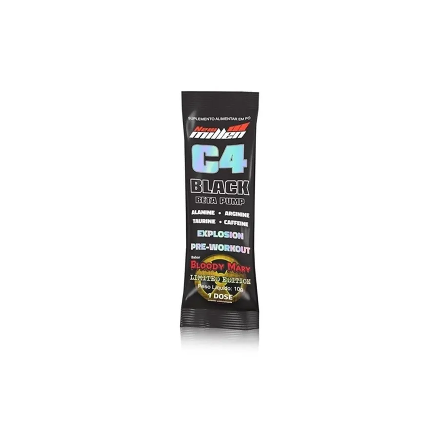 New Millen C4 Black Beta Pump - 1 Sachê Bloody Mary 10g