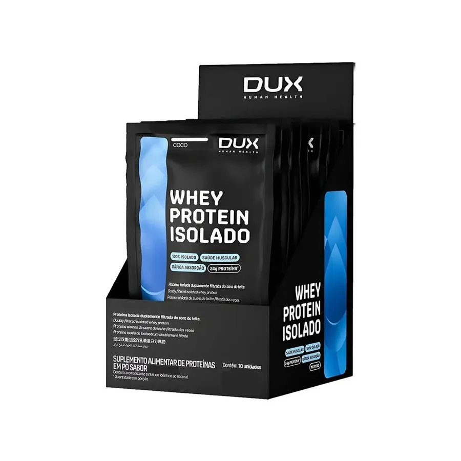 Dux Nutrition Whey Protein Isolado - 10 Sachês Coco 29g