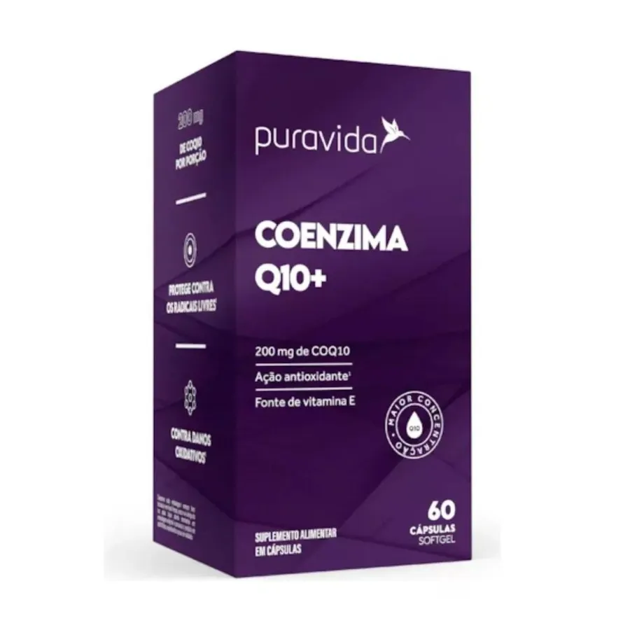 Puravida Coenzima Q10 - 200mg 60 Cápsulas